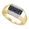 Image 1 : 0.75CT Diamond Micro-Pave 10KT Ring Yellow Gold