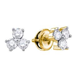 0.75CT Diamond Anniversary 14KT Earrings Yellow Gold