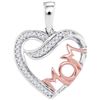 Image 1 : 0.12CT Diamond Heart 10KT Pendant 2Tone Gold