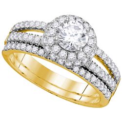 1.50CT Diamond Bridal 14KT Ring Yellow Gold