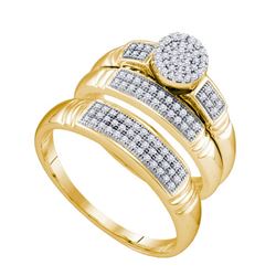 0.35CT Diamond Trio Set 10KT Ring Yellow Gold