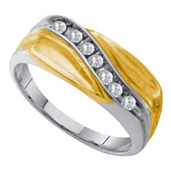 0.25CT Diamond Mens 14KT Ring White Gold