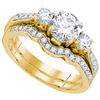 Image 1 : 1.0CT Diamond Bridal 14KT Ring Yellow Gold