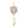 Image 1 : 0.20CT Diamond Key 10KT Pendant Yellow Gold