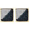 Image 1 : 0.75CT Diamond Micro-Pave 10KT Earrings Yellow Gold