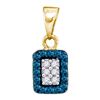 Image 1 : 0.20CT Diamond Micro-Pave 10KT Pendant Yellow Gold