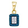 Image 1 : 0.20CT Diamond Micro-Pave 10KT Pendant Yellow Gold