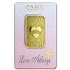 Image 1 : One pc. 1 oz .9999 Fine Gold Bar - PAMP Suisse Love Always In Assay