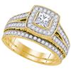 Image 1 : 1.25CT Diamond Bridal 14KT Ring Yellow Gold