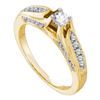 Image 1 : 0.30CT Diamond Bridal 14KT Ring Yellow Gold