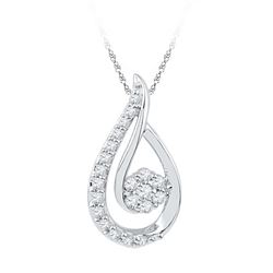 0.25CT Diamond Anniversary 10KT Pendant White Gold