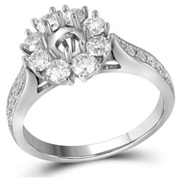 1CT Diamond Semi-Mount 14KT Ring White Gold