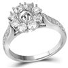 Image 1 : 1CT Diamond Semi-Mount 14KT Ring White Gold