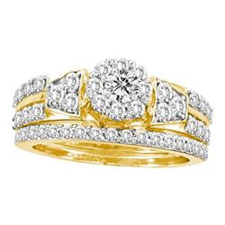 1.30CT Diamond Bridal 14KT Ring Yellow Gold