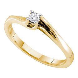 0.10CT Diamond Bridal 14KT Ring Yellow Gold