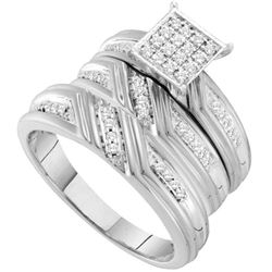 0.33CT Diamond Trio Set 10KT Ring White Gold