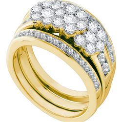 1.50CT Diamond Bridal 14KT Ring Yellow Gold