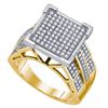 Image 1 : 0.50CT Diamond Micro-Pave 10KT Ring Yellow Gold