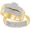 Image 1 : 0.50CT Diamond Trio Set 10KT Ring Yellow Gold
