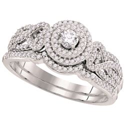 0.50CT Diamond Bridal 10KT Ring White Gold