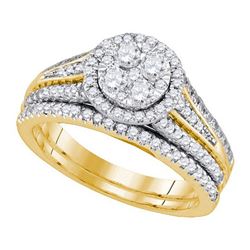 1CT Diamond Anniversary 14KT Ring Yellow Gold