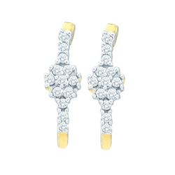 0.25CT Diamond Anniversary 14KT Earrings Yellow Gold