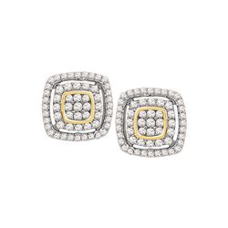 0.50CT Diamond Anniversary 10KT Earrings 2Tone Gold