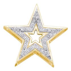 0.05CT Diamond Star 10KT Pendant Yellow Gold