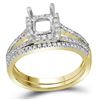 Image 1 : 0.35CT Diamond Semi-Mount 14KT Ring Yellow Gold