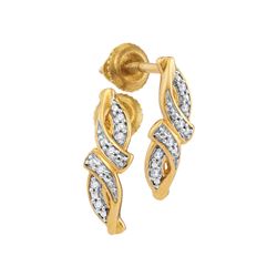 0.10CT Diamond Anniversary 10KT Earrings Yellow Gold