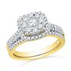 Image 1 : 0.60CT Diamond Bridal 10KT Ring Yellow Gold