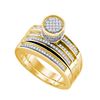 Image 1 : 0.35CT Diamond Micro-Pave 10KT Ring Yellow Gold