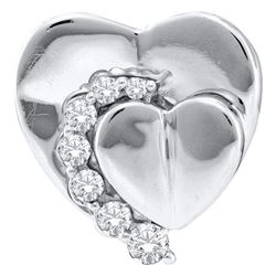 0.20CT Diamond Heart 14KT Pendant White Gold