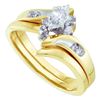 Image 1 : 0.20CT Diamond Bridal 14KT Ring Yellow Gold