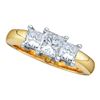 Image 1 : 0.25CT Diamond 3-Stone 14KT Ring Yellow Gold