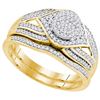 Image 1 : 0.35CT Diamond Micro-Pave 10KT Ring Yellow Gold
