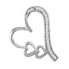 Image 1 : 0.05CT Diamond Heart 10KT Pendant White Gold