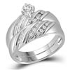Image 1 : 0.25CT Diamond Trio Set 14KT Ring White Gold