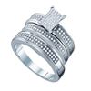 Image 1 : 0.35CT Diamond Trio Set 10KT Ring White Gold