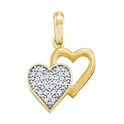 0.85CT Diamond Heart 10KT Pendant Yellow Gold