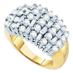 2CT Diamond Cluster 10KT Ring Yellow Gold