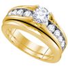 Image 1 : 1.50CT Diamond Bridal 14KT Ring Yellow Gold
