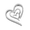 Image 1 : 0.15CT Diamond Heart 10KT Pendant Yellow Gold