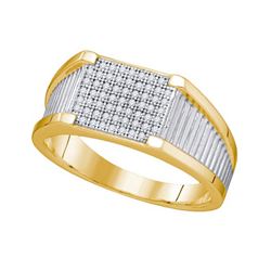 0.20CT Diamond Mens 10KT Ring Yellow Gold