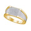 Image 1 : 0.20CT Diamond Mens 10KT Ring Yellow Gold