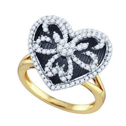 0.50CT Diamond Heart 10KT Ring Yellow Gold