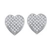 Image 1 : 0.10CT Diamond Heart 10KT Earrings White Gold