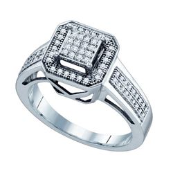 0.25CT Diamond Micro-Pave 10KT Ring White Gold