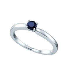 0.25CTW Black Diamond Anniversary 10KT Ring White Gold