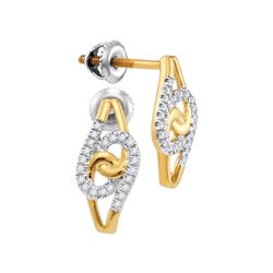 0.10CT Diamond Anniversary 10KT Earrings Yellow Gold